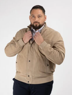 Paul&Shark Blouson Cuir Beige Paul& Shark Grande Taille