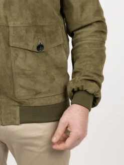 Blouson Cuir Uni Kaki Capel Grande Taille -Capel Boutique blouson cuir uni kakicapel grande taille 3