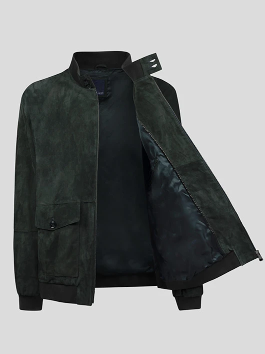 Blouson Cuir Vert Forêt Capel Grande Taille 5 Blouson Cuir Vert Forêt Capel Grande Taille – Image 3