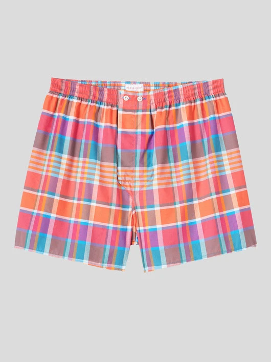 Calecon Carreaux Multi Derek Rose Grande Taille 3 Calecon Carreaux Multi Derek Rose Grande Taille