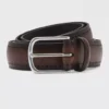 Ceinture Cuir Patine Cognac 2 Ceinture Cuir Patine Cognac -Capel Boutique ceinture cuir marron patine capel paris