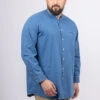 Chemise Denim Col Mao Capel Grande Taille