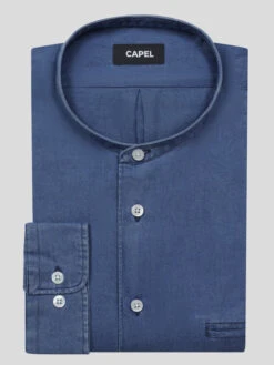 Chemise Denim Col Mao Capel Grande Taille 11 Chemise Denim Col Mao Capel Grande Taille -Capel Boutique chemise col mao capel grande taille 2