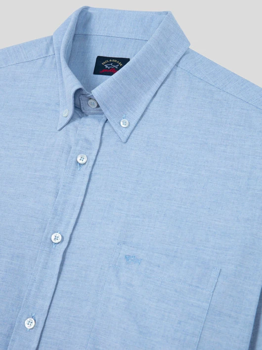 Paul&Shark Chemise Flanelle Bleu Ciel Paul & Shark Grande Taille 5 Paul&Shark Chemise Flanelle Bleu Ciel Paul & Shark Grande Taille – Image 3