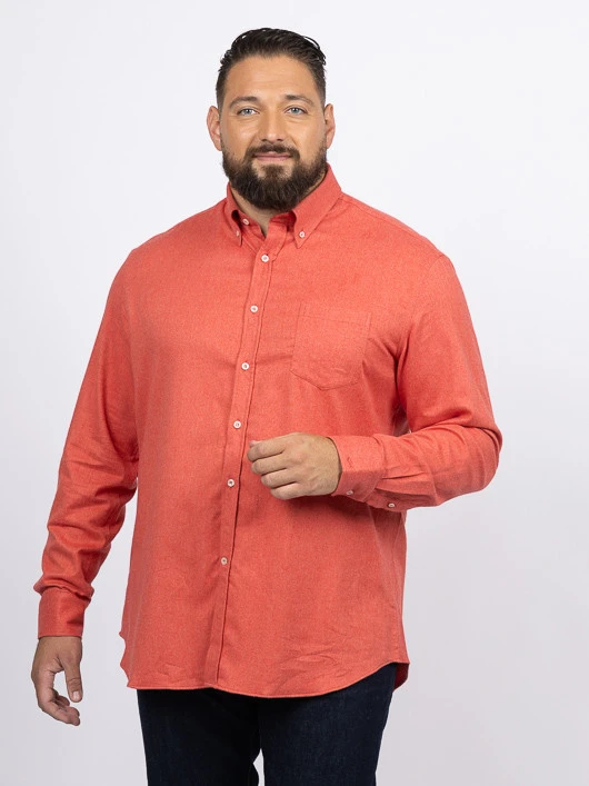 Paul&Shark Chemise Flanelle Corail Paul & Shark Grande Taille 4 Paul&Shark Chemise Flanelle Corail Paul & Shark Grande Taille – Image 2