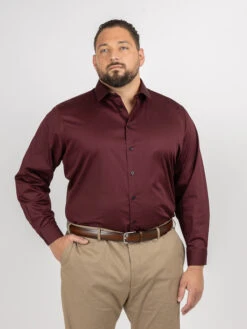 Chemise Max Bordeaux Capel Grande Taille