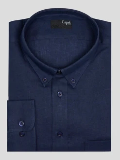 Chemise Ml Unie Lin Capel Grande Taille