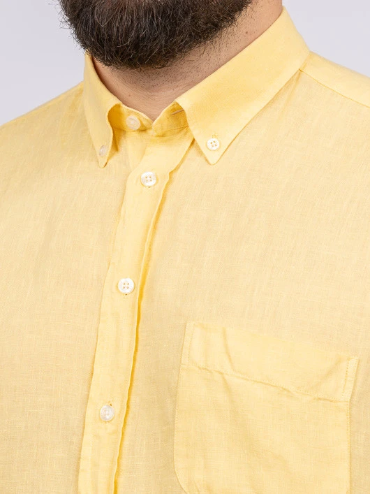 Chemise Ralph Lin Jaune Capel Grande Taille 6 Chemise Ralph Lin Jaune Capel Grande Taille – Image 4