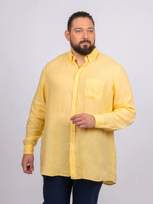 Chemise Ralph Lin Jaune Capel Grande Taille 3 Chemise Ralph Lin Jaune Capel Grande Taille