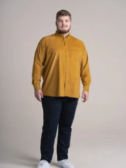 Chemise Ralph Ocre Velours Capel Grande Taille -Capel Boutique chemise ralph ocre velours capel grande taille 2