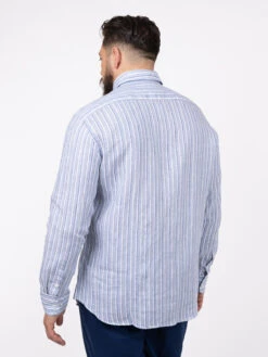 Capel Boutique -Capel Boutique chemise raye lin paul shark grande taille 1