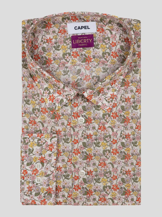 Chemise Tissu Liberty Fleurs Gianni Capel Grande Taille 4 Chemise Tissu Liberty Fleurs Gianni Capel Grande Taille – Image 2