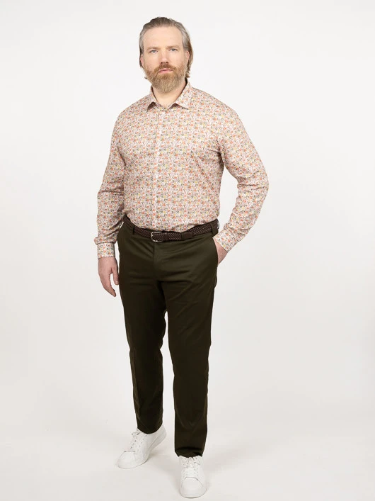 Chemise Tissu Liberty Fleurs Gianni Capel Grande Taille 6 Chemise Tissu Liberty Fleurs Gianni Capel Grande Taille – Image 4