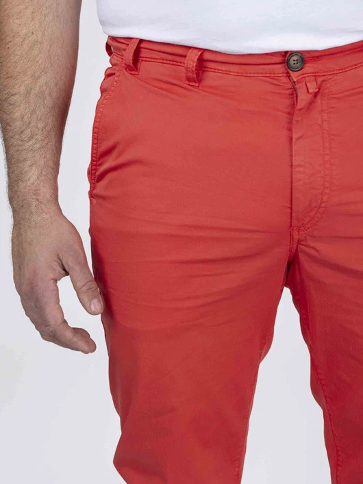 Chino Matt Rouge Corail Capel Grande Taille 4 Chino Matt Rouge Corail Capel Grande Taille – Image 2