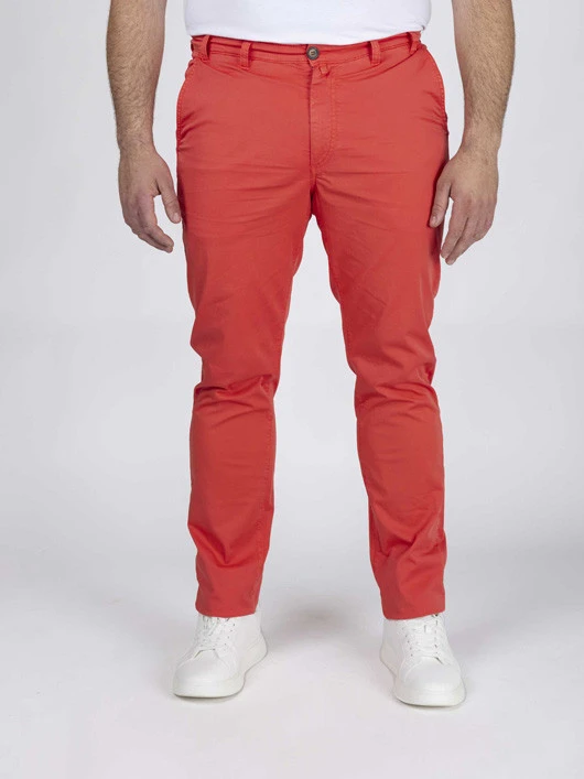 Chino Matt Rouge Corail Capel Grande Taille 3 Chino Matt Rouge Corail Capel Grande Taille