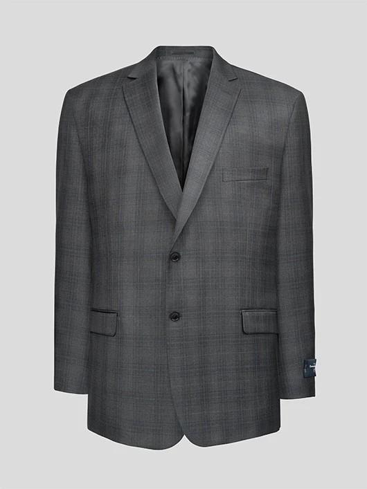 Costume Prince De Galles Privé Anthracite Grande Taille 4 Costume Prince De Galles Privé Anthracite Grande Taille – Image 2