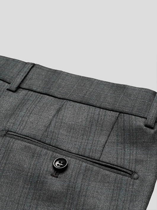 Costume Prince De Galles Privé Anthracite Grande Taille 10 Costume Prince De Galles Privé Anthracite Grande Taille – Image 8