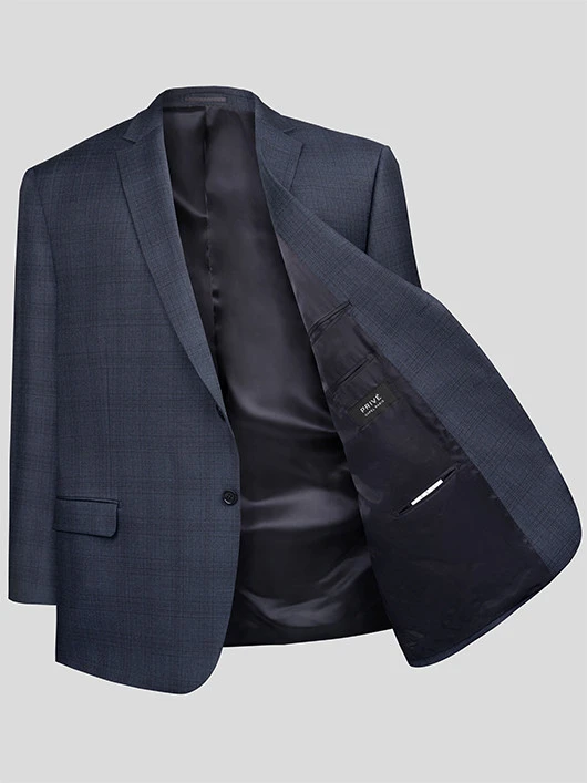 Costume Prince Galles Indigo Privé Grande Taille 5 Costume Prince Galles Indigo Privé Grande Taille – Image 3