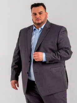 Costume Séparable 2 Pcs Super 120's Gris Capel Grande Taille