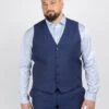 Gilet Bleu En Lin Capel Grande Taille -Capel Boutique gilet bleu en lin capel grande taille