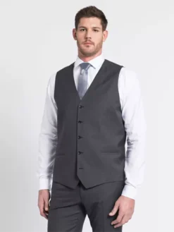 Gilet De Costume Séparable Anthracite Capel Grande Taille