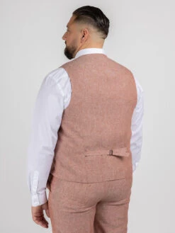 Gilet Terracotta En Lin Capel Grande Taille -Capel Boutique gilet terracotta en lin capel grande taille 3