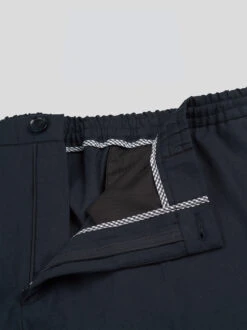 Pantalon Gary Avec Cordon, Lin & Coton, Marine Capel Grande Taille -Capel Boutique pantalon avec cordon capel grande taille 4