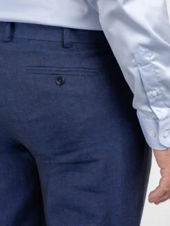 Pantalon Bleu En Lin Capel Grande Taille -Capel Boutique pantalon bleu en lin capel grande taille 2