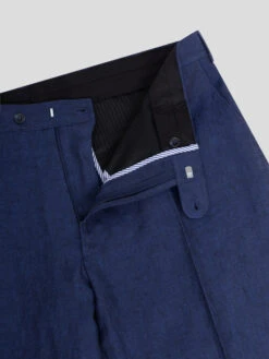 Pantalon Bleu En Lin Capel Grande Taille -Capel Boutique pantalon bleu en lin capel grande taille 3
