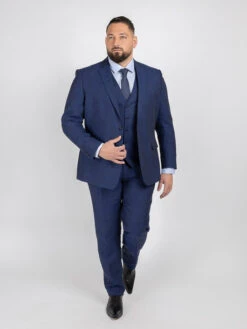 Pantalon Bleu En Lin Capel Grande Taille -Capel Boutique pantalon bleu en lin capel grande taille 4