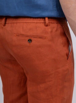 Pantalon En Lin Tomette Élastique Capel Grande Taille -Capel Boutique pantalon en lin tomette elast capel grande taille 2