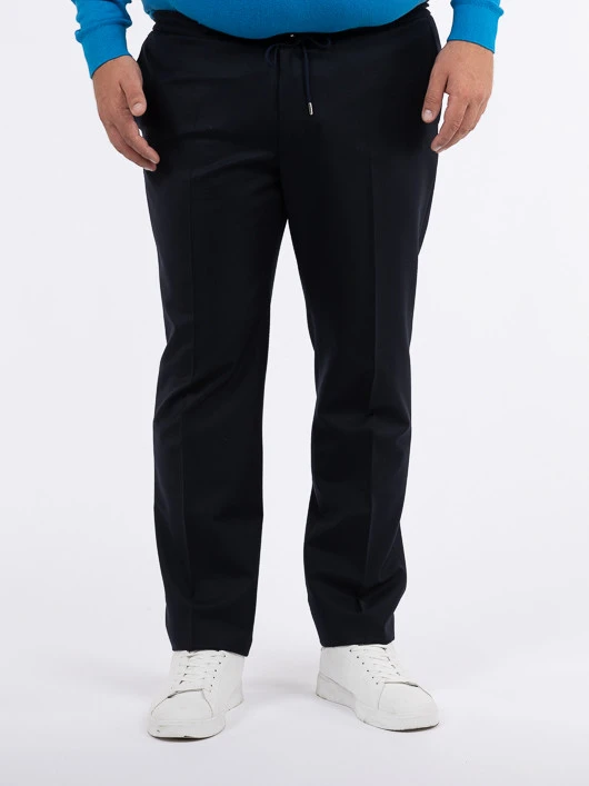 Pantalon Gary Marine Avec Cordon Capel Grande Taille 3 Pantalon Gary Marine Avec Cordon Capel Grande Taille