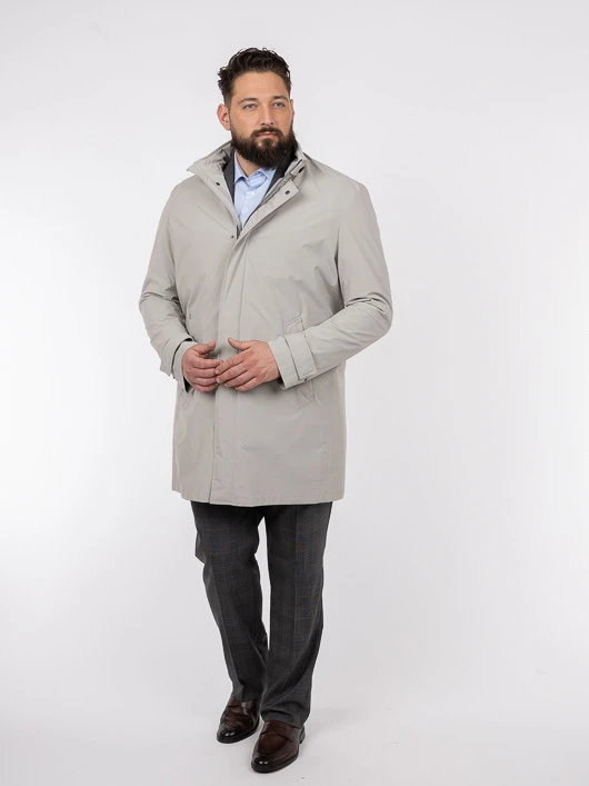 Parka Bugatti Gris Clair Grande Taille 6 Parka Bugatti Gris Clair Grande Taille – Image 4