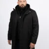 Parka Noire Avec Parmenture Capel Grande Taille -Capel Boutique parka noire avec parmenture capel grande taille