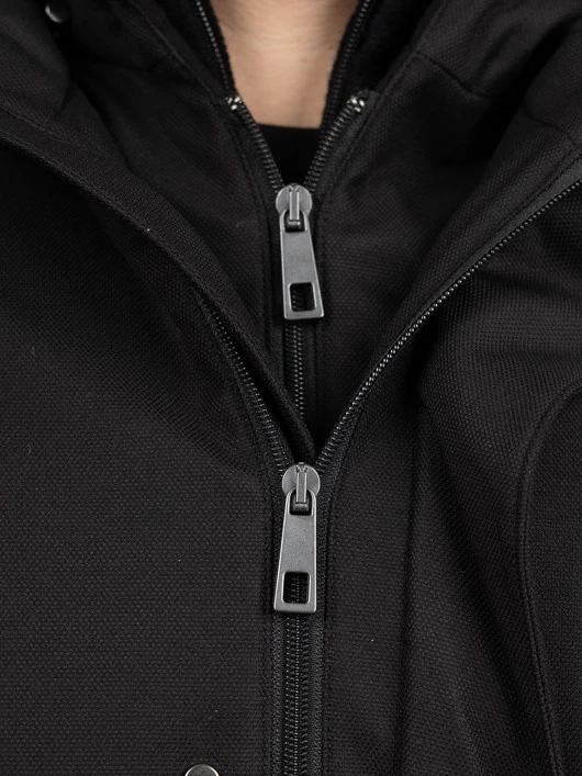 Parka Noire Avec Parmenture Capel Grande Taille 9 Parka Noire Avec Parmenture Capel Grande Taille – Image 7