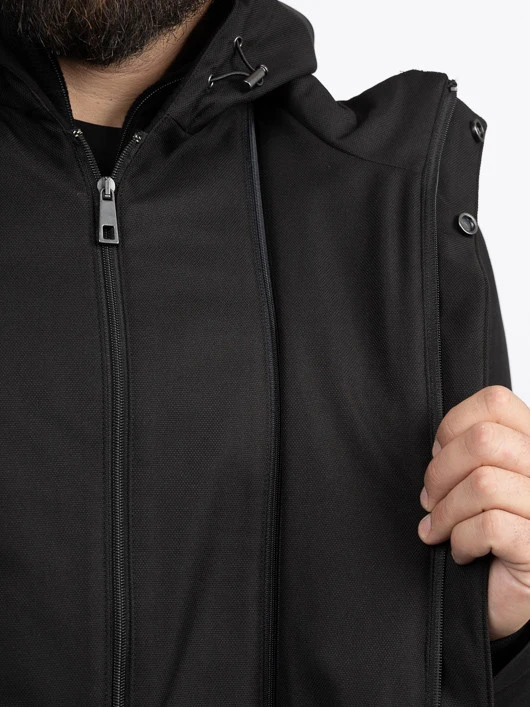 Parka Noire Avec Parmenture Capel Grande Taille 10 Parka Noire Avec Parmenture Capel Grande Taille – Image 8