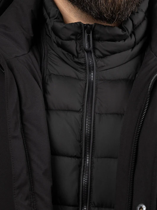 Parka Noire Ville Bugatti Grande Taille 8 Parka Noire Ville Bugatti Grande Taille – Image 6