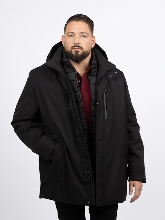 Parka Noire Ville Bugatti Grande Taille 3 Parka Noire Ville Bugatti Grande Taille