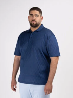 Paul&Shark Polo Jacquard Marine Paul & Shark Grande Taille