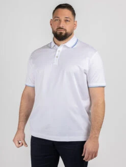 Paul&Shark Polo Mercerise Blanc Paul & Shark Grande Taille
