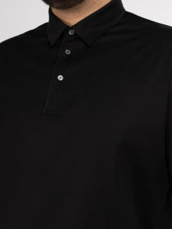 Polo Noir Coton Mercerise Capel Grande Taille -Capel Boutique polo noir coton mercerise capel grande taille 2