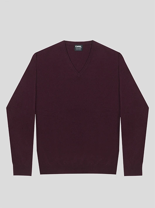 Pull Cachemire Enzo Col V Grenat Capel Grande Taille 3 Pull Cachemire Enzo Col V Grenat Capel Grande Taille