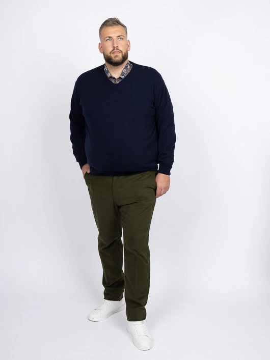 Pull Cachemire Enzo V Marine Capel Grande Taille 5 Pull Cachemire Enzo V Marine Capel Grande Taille – Image 3