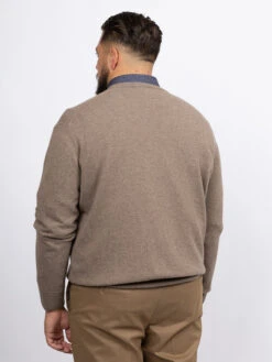 Capel Boutique -Capel Boutique pull cachemire enzo v marron glace capel grande taille 1