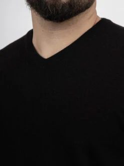 Pull Cachemire Enzo V Noir Glace Capel Grande Taille -Capel Boutique pull cachemire enzo v noir glace capel grande taille 4