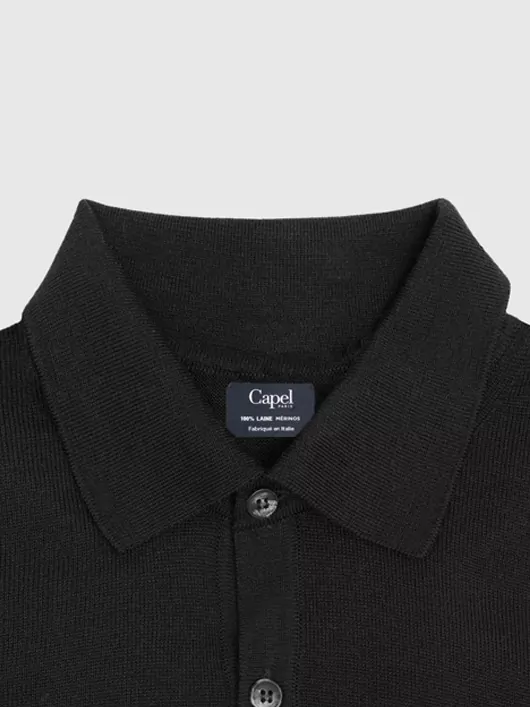 Pull Col Polo Paolo Noir Capel Grande Taille 5 Pull Col Polo Paolo Noir Capel Grande Taille – Image 3