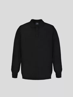 Pull Col Polo Paolo Noir Capel Grande Taille