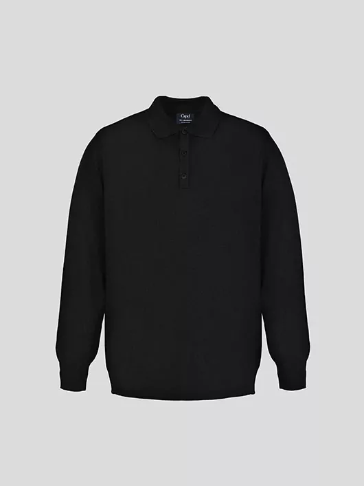 Pull Col Polo Paolo Noir Capel Grande Taille 3 Pull Col Polo Paolo Noir Capel Grande Taille