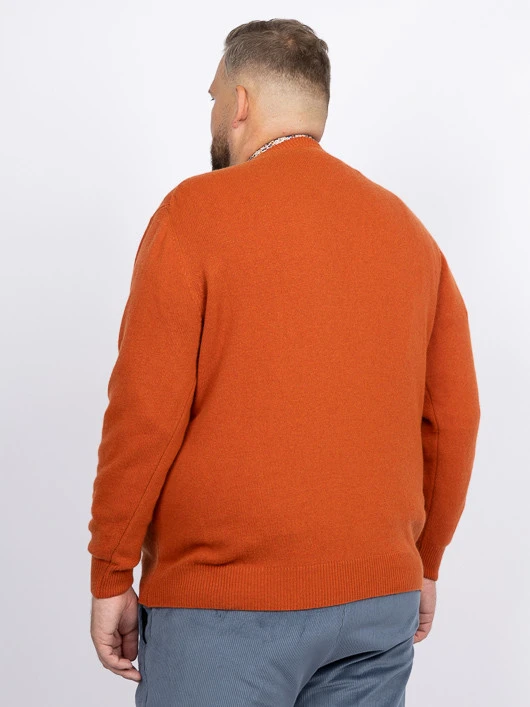 Pull Como Col V Orange Capel Grande Taille 4 Pull Como Col V Orange Capel Grande Taille – Image 2