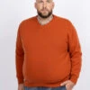 Pull Como Col V Orange Capel Grande Taille